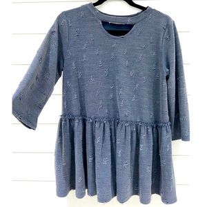 3/4 sleeve peplum boutique blouse